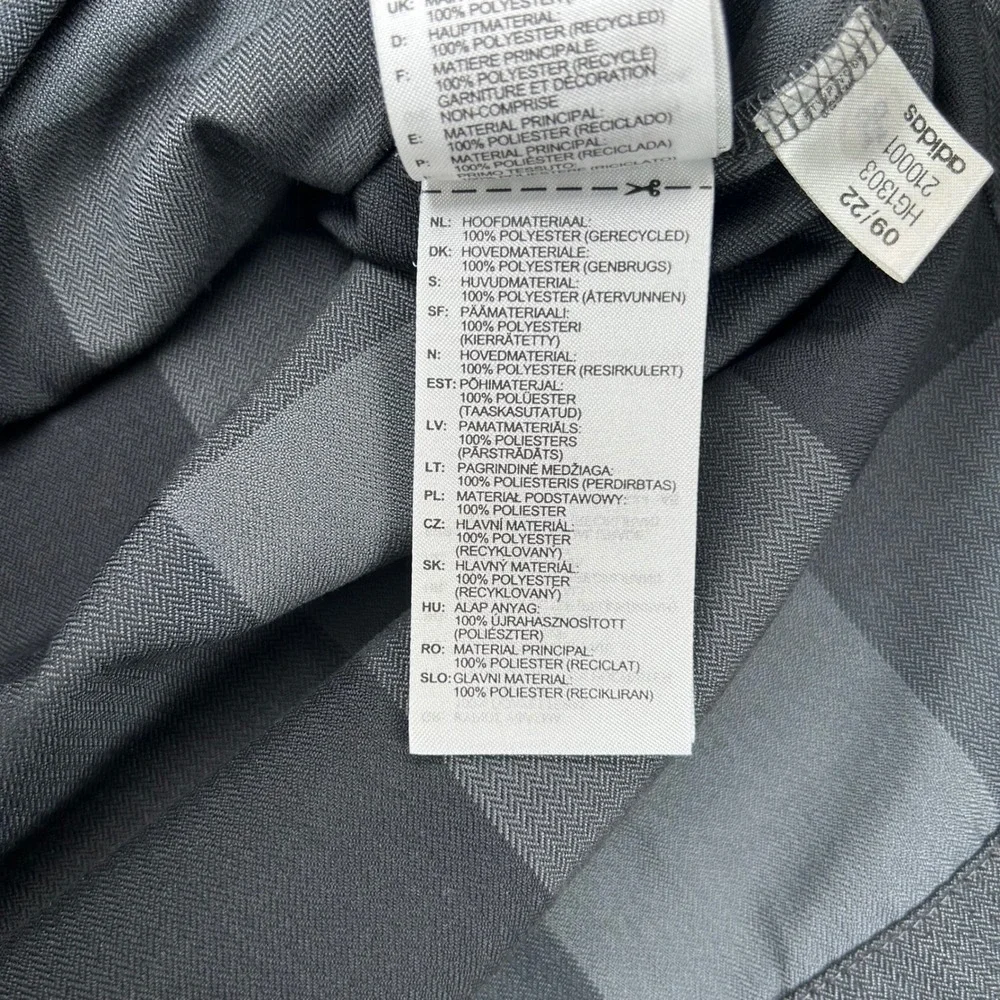 Adidas Golf Mens Grey Black Buffalo Plaid Flannel Shirt Long Sleeve HG1303 L